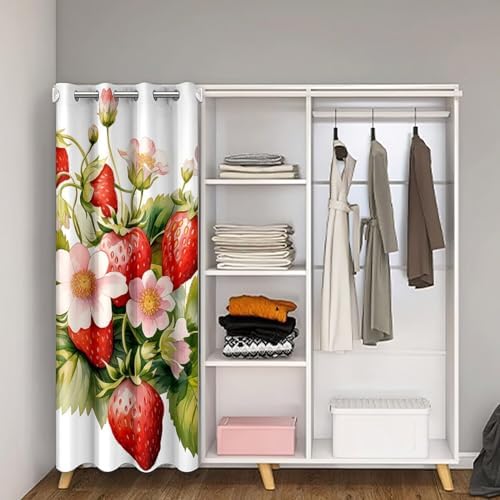 Feelyou 3D Printed Door Curtain 42x80 Strawberry Privacy Cover 1