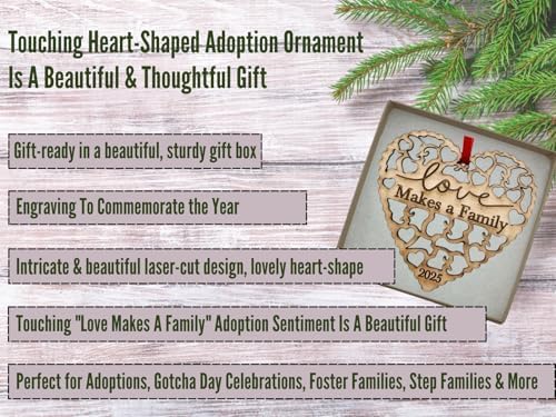 Love Makes A Family Adoption Ornament - Gotcha Day Gift