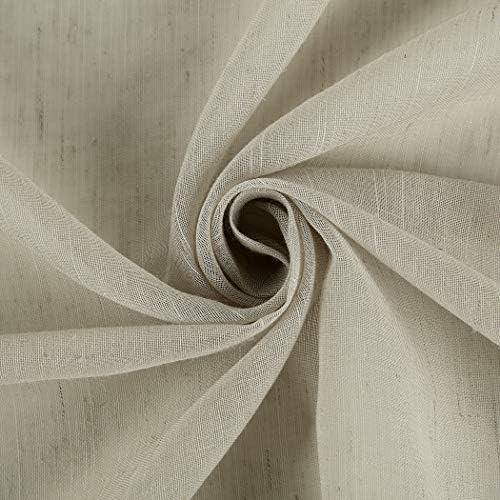No 918 Winnie Linen Blend Sheer Tie Top Curtain Panel