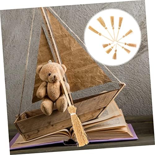 10pcs Mini Broom Ornaments Realistic Playhouse Decoration