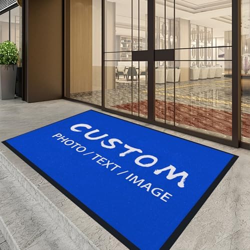 Custom Doormat with Logo - Non Slip Washable Area Rug 1
