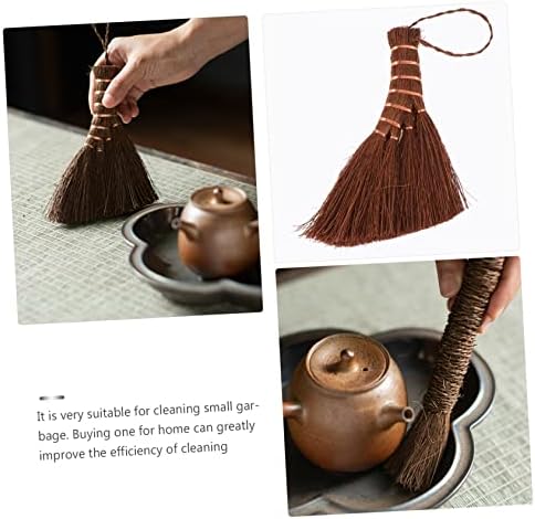 Beavorty 1pc Lightweight Natural Palm Hand Broom for Small Spaces