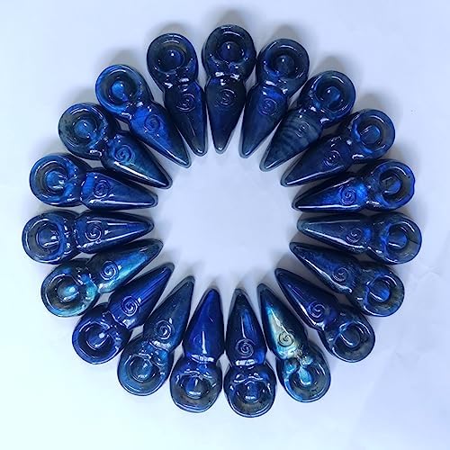 WUYOUSHI Natural Labradorite Crystal Goddess Statue 197 Inch