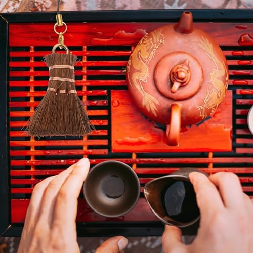 Gatuida 1Piece Mini Palm Whisk Broom for Tea Ceremony