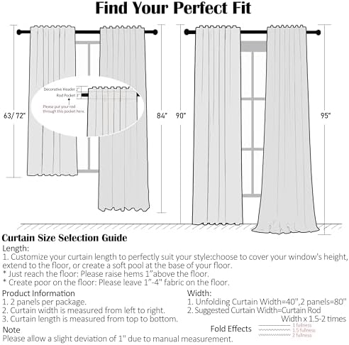Bapawfish 90 Inch Buffalo Plaid Curtains 2 Panels Beige-Dusty Blue