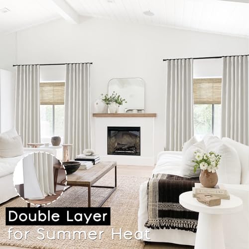 PANELSBURG Soundproof Curtains 90 Inch Tall Blackout Liners
