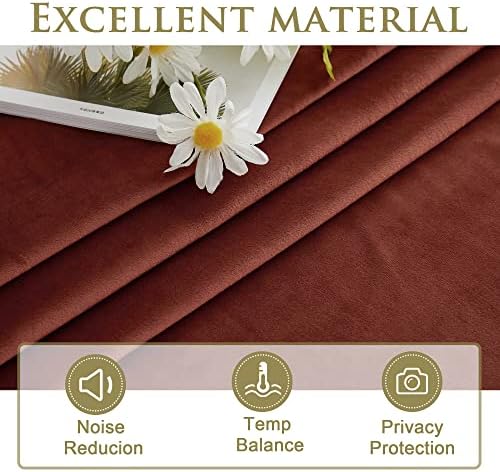 StangH Velvet Curtain Panel 52x96 Inches for Doorway