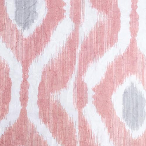 No 918 Ikat Sheer Curtain Panel 50 x 95 Coral
