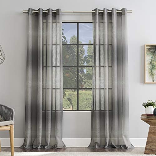 Scott Living Atlantic Ombre Open Weave Sheer Grommet Curtain Panel 52x96