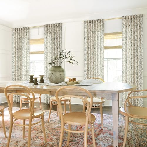 Green Farmhouse Curtains 90 Length for Living Room