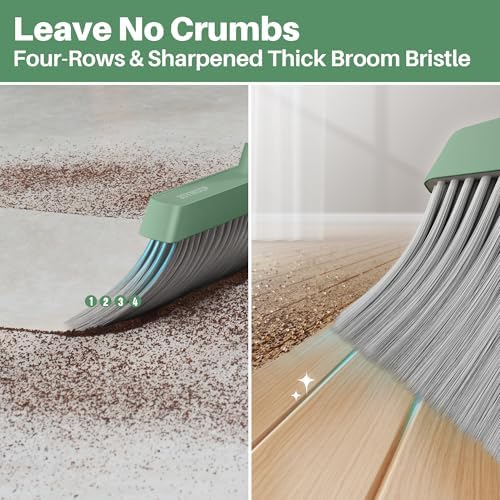 JOYMOOP Extra-Tall Dark Teal Green Broom Set
