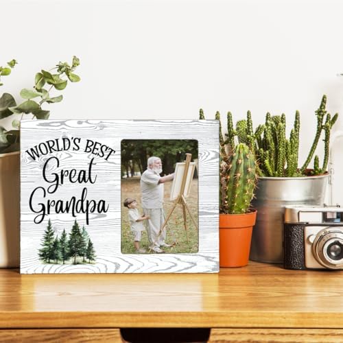 LNGORUS Great Grandpa Wood Photo Frame 8x10