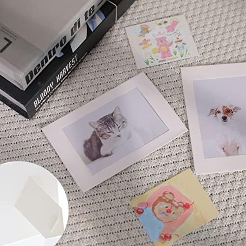 200 Pack White Paper Picture Frames 4x6 with Easel