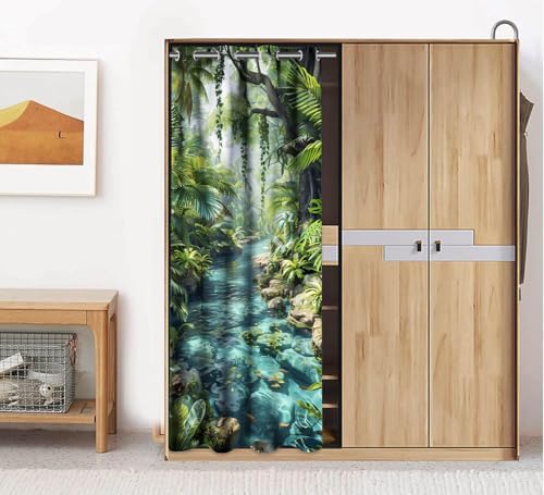YungHo Forest Flower Door Curtain Panel 34x80