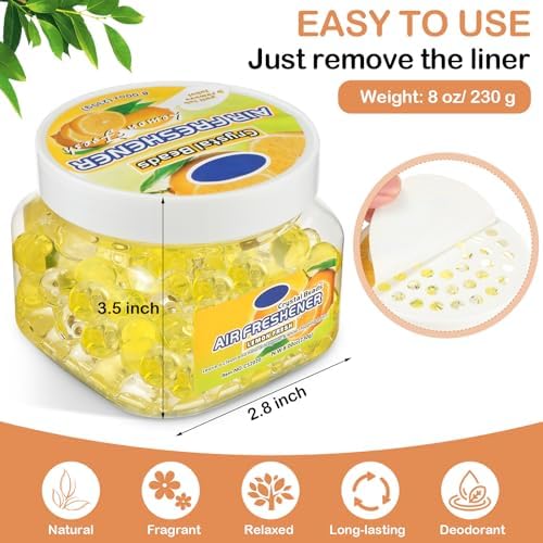 6 Pcs Dansib Air Freshener Gel Beads for Home Cars and Bathrooms
