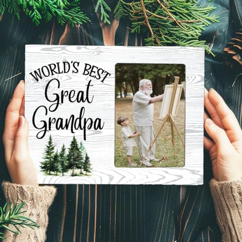 LNGORUS Great Grandpa Wood Photo Frame 8x10