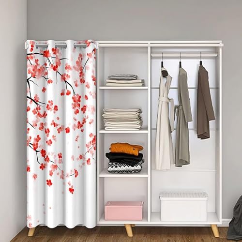 Erosebridal Pink Cherry Blossom Door Curtain Panel 42x80