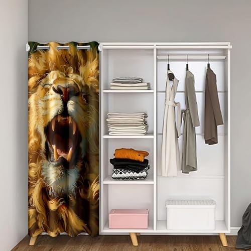 Feelyou Lion Door Curtain 34x80 Privacy Divider