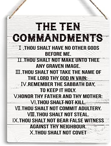 YCYD Inspirational Ten Commandments Wall Art 8x10