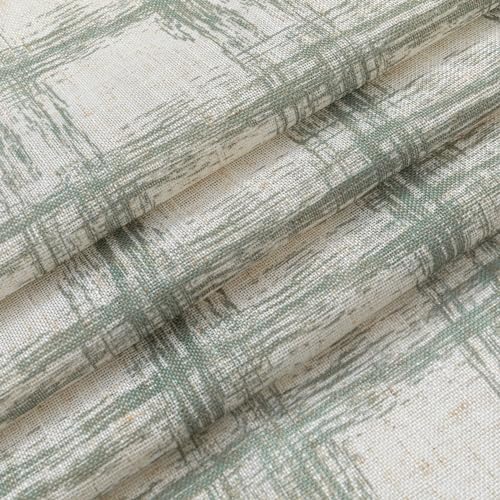 MYSKY HOME Sage Green Plaid Curtains 2 Panels