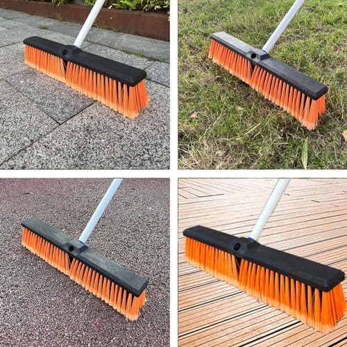 Lorveelo 18 Push Broom with 63 Long Handle