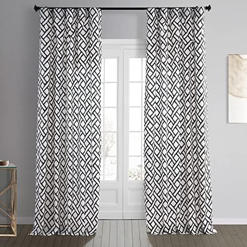 HPD Half Price Drapes Modern Geometric Printed Curtains 96 Inches Long