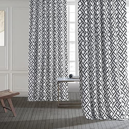HPD Half Price Drapes Modern Geometric Printed Curtains 96 Inches Long