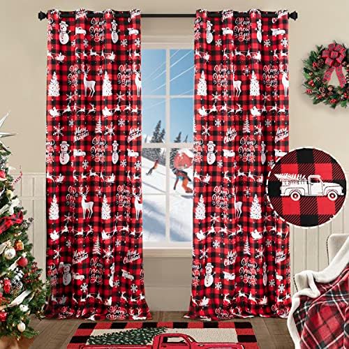 PANELSBURG Thermal Curtains 2 Panel Set Winter Insulated