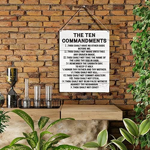 YCYD Inspirational Ten Commandments Wall Art 8x10