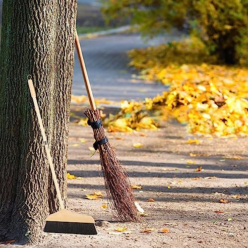 Angoily Soft Bristle Wooden Handle Push Broom