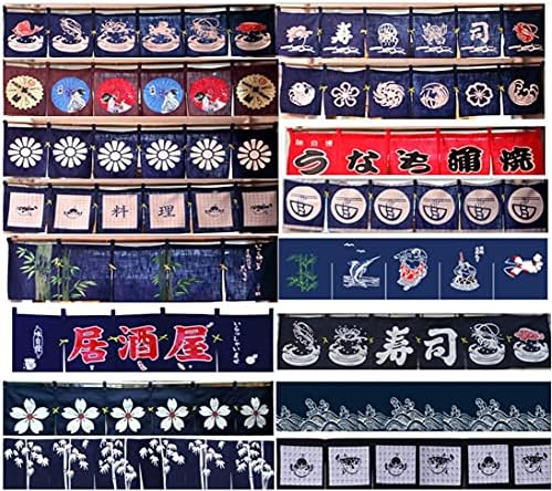 Wave Pattern Traditional Noren Curtain 40x240cm 1
