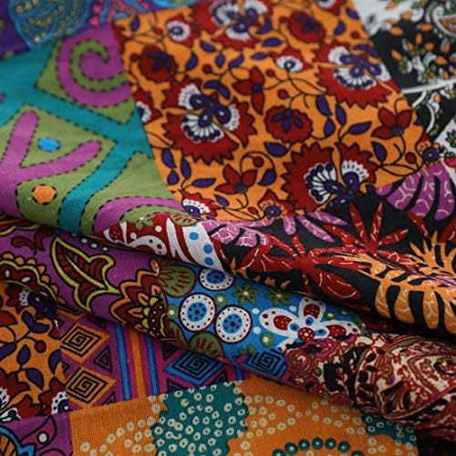 JAIJY Patchwork Curtain Panel 55x94 Rod Pocket Boho Decor